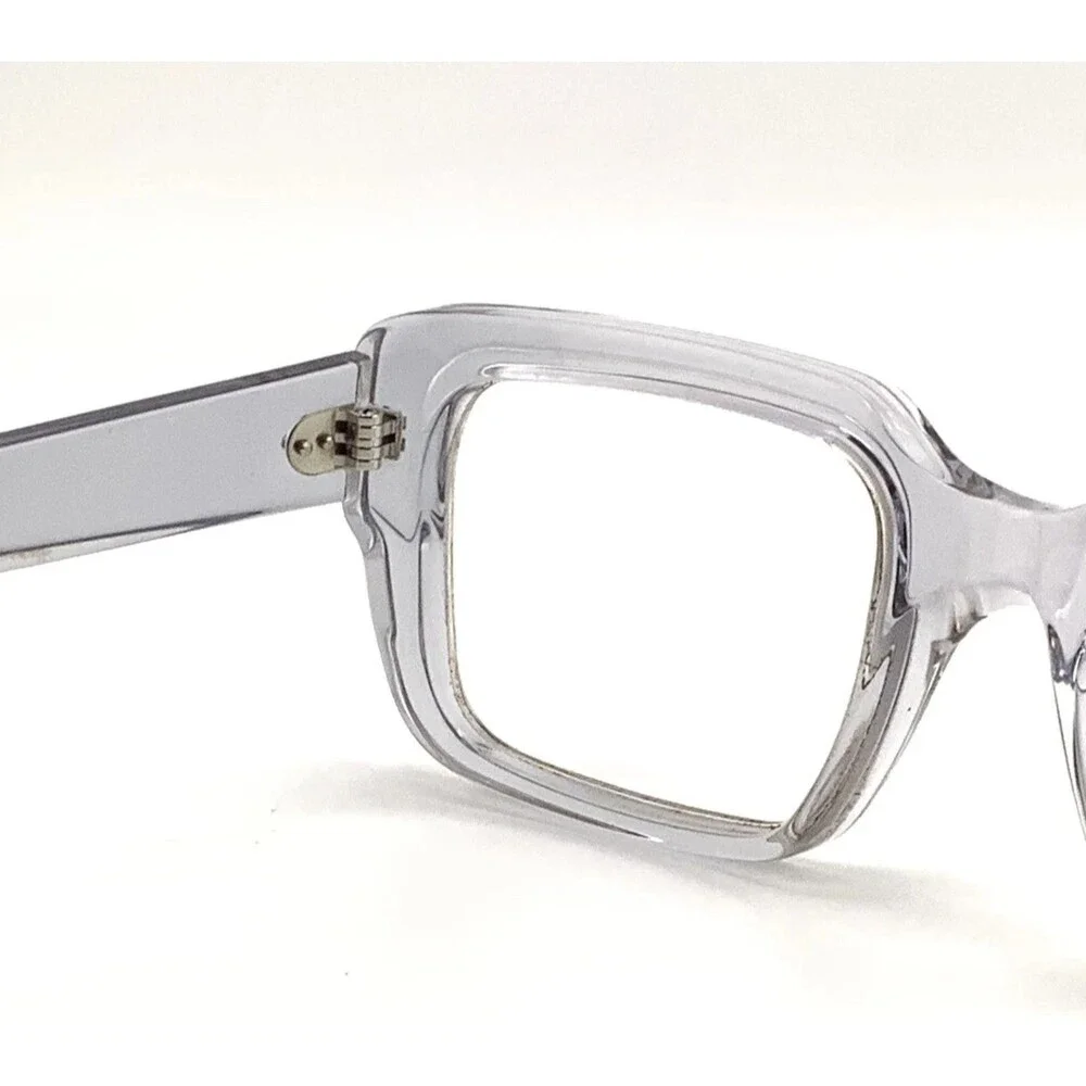 Kirk & Kirk Percy C8 Eyeglass Frames Clear Grey Square Acrylic 50-22 France